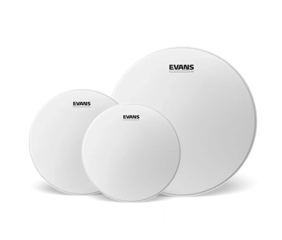 SET PARCHES EVANS G1 COATED FUSION PACK 10"12"14" ETP-G1CTD-F