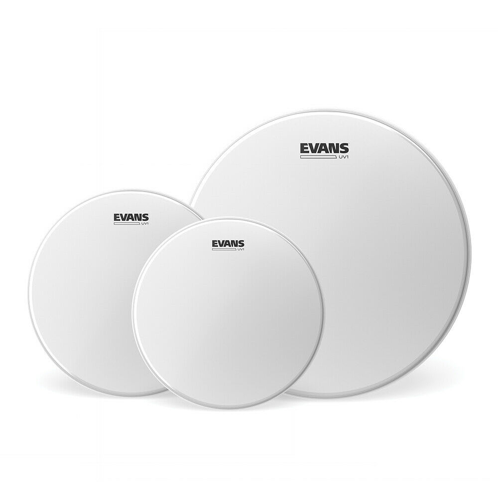 SET PARCHES EVANS UV1 COATED STANDARD PACK 12"13"16" ETP-UV1-S