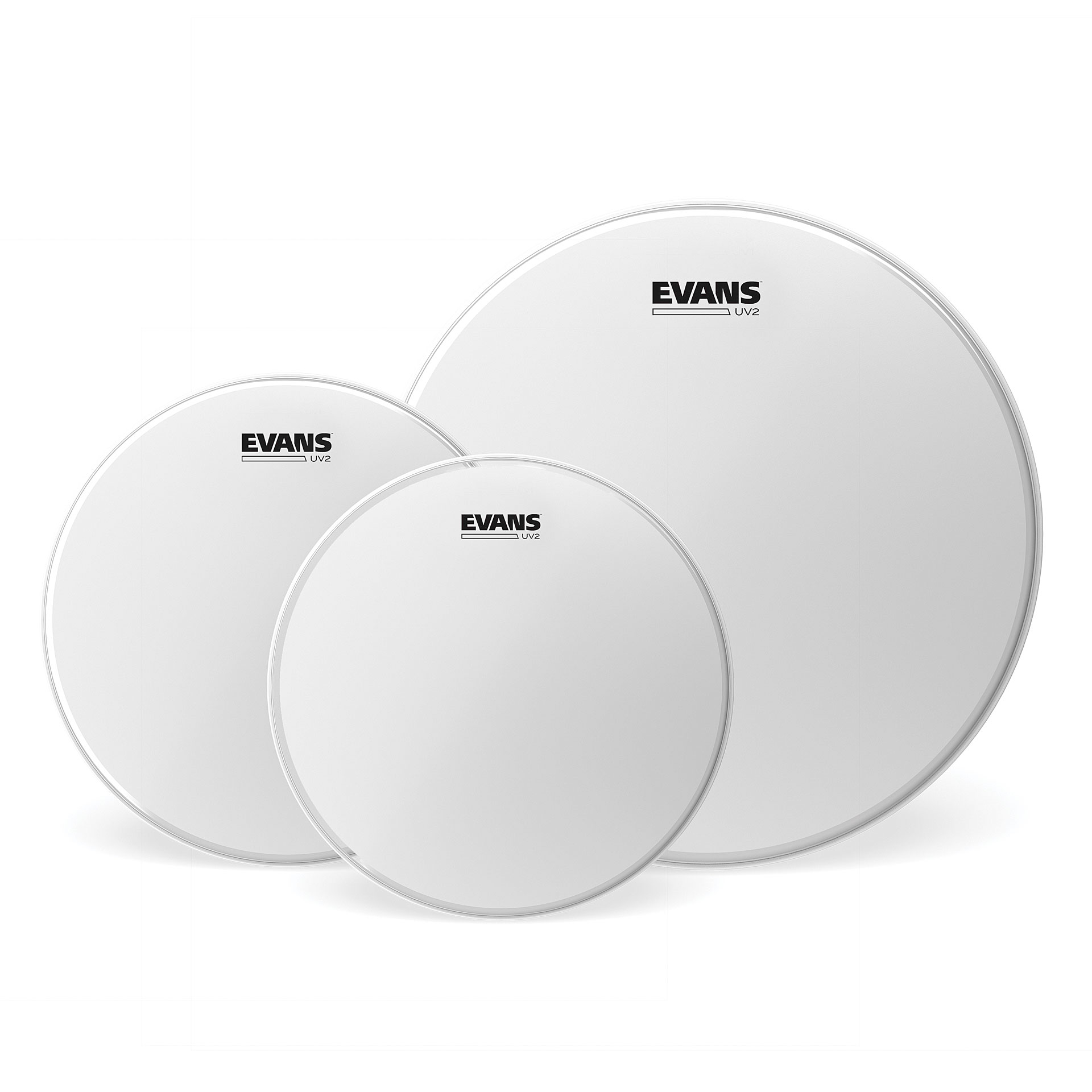SET PARCHES EVANS UV2 COATED STANDARD PACK 12"13"16" ETP-UV2-S