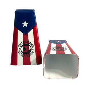 CAMPANA DE MANO COLOMBIA PERCUSION N°1 BANDERA PUERTO RICO