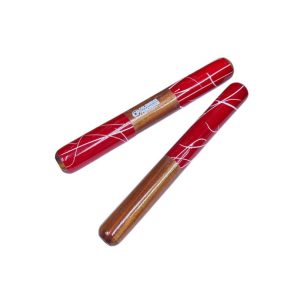 CLAVES COLOMBIAN PERCUSSION DISEÑO STRIPE ROJO