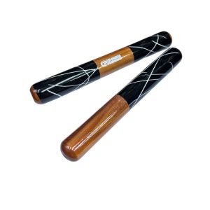 CLAVES COLOMBIAN PERCUSSION DISEÑO STRIPE BLANCO/NEGRO