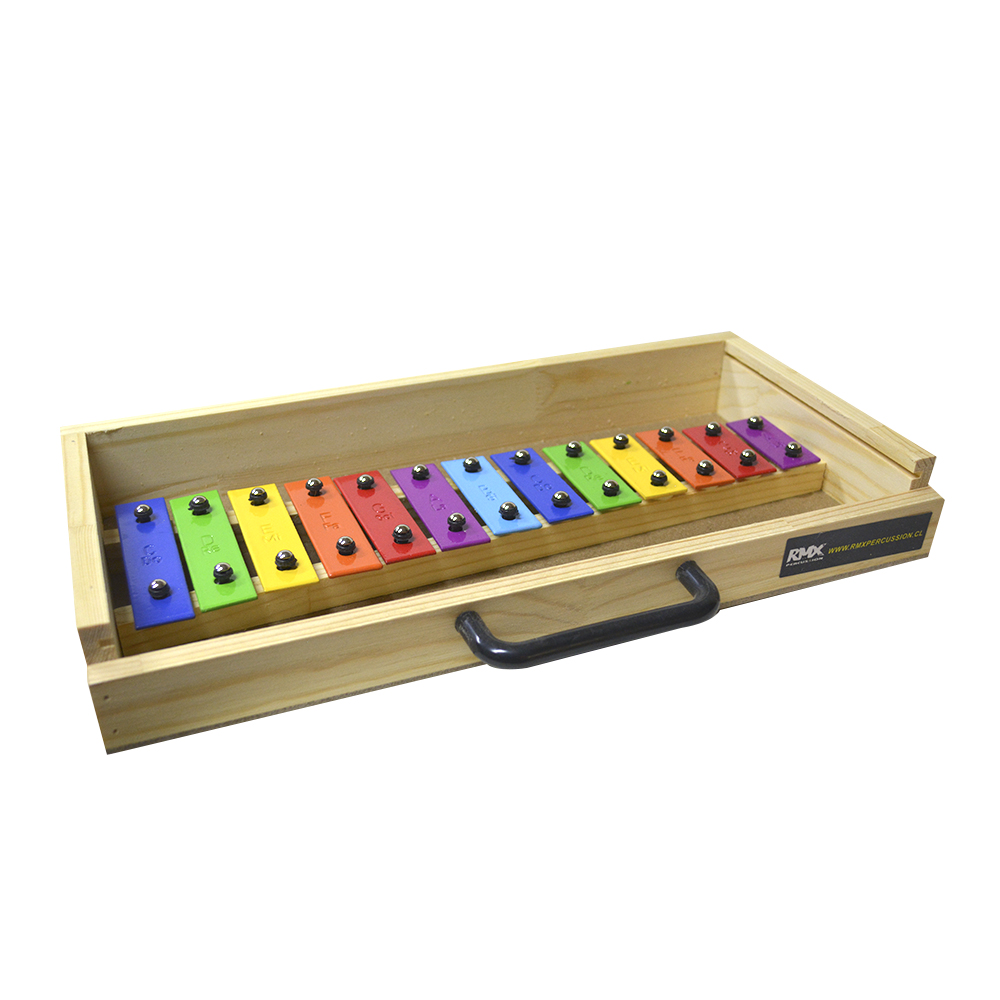METALOFONO RMX 13 NOTAS DE COLOR EN CAJA DE MADERA - Imagen 2
